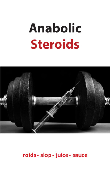 Anabolic Steroids - Health Unit