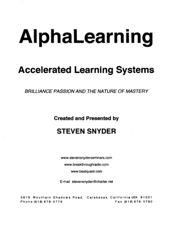 AlphaLearning - Trivium Education - Trivium Education