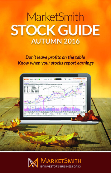 Stock Guide Autumn 2016 - MarketSmith