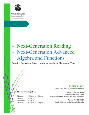 Next-Generation Reading Next-Generation Advanced Algebra .