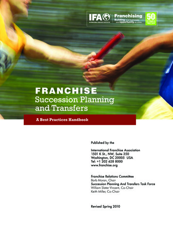 Franchise Succession Planning And Transfers