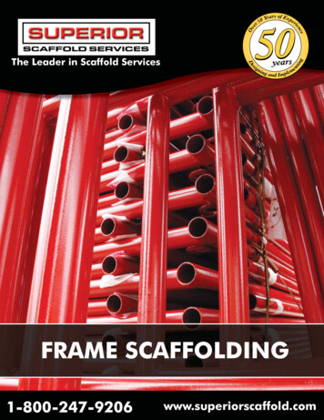 FRAME SCAFFOLDING - Superior Scaffold Services
