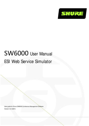 SW6000 User Manual ESI Web Service Simulator