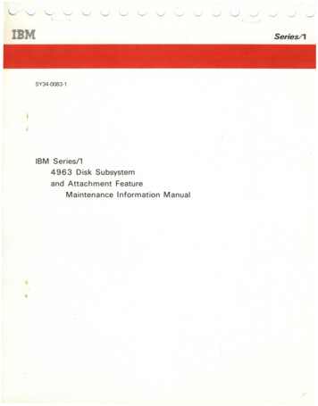 IBM Series/1 4963 Disk Subsystem And Attachment Feature .