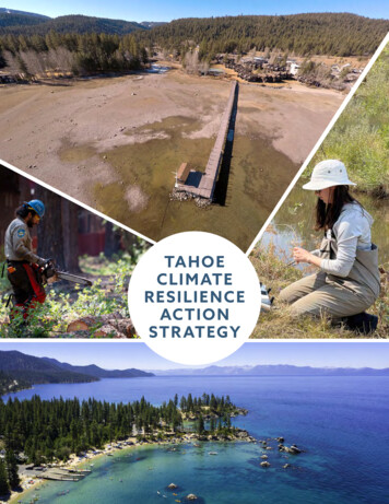 Tahoe Climate Resilience Action Strategy 2022 - California