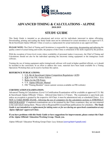Advanced Timing & Calculations - Alpine