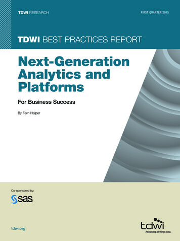 Next-Generation Analytics Platforms - SAS