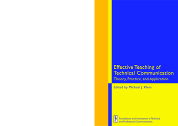 Effective Teaching Of Technical Communication