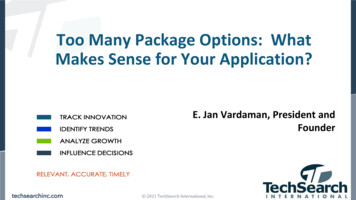 Too Many Package Options: What Makes Sense For Your .