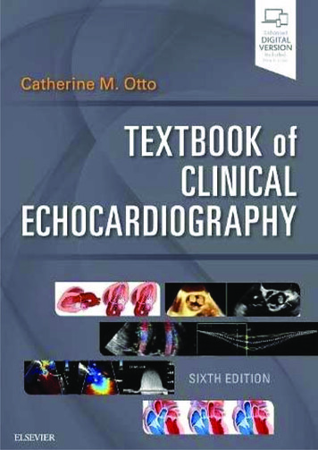 TEXTBOOK Of CLINICAL ECHOCARDIOGRAPHY - Booksca.ca