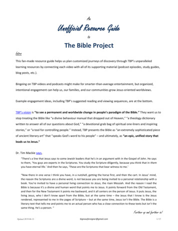 The Bible Project Unofficial Resource Guide