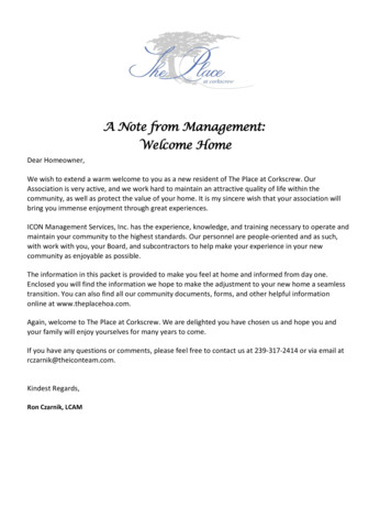 A Note From Management: Welcome Home - Cdn.cybergolf 