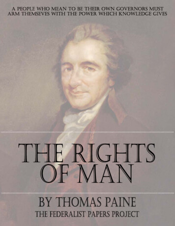 The Rights Of Man By Thomas Paine - The Federalist Papers