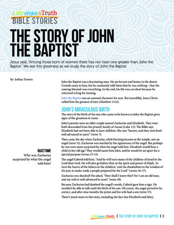 Ie Toies THE STORY OF JOHN THE BAPTIST - Life, Hope & 