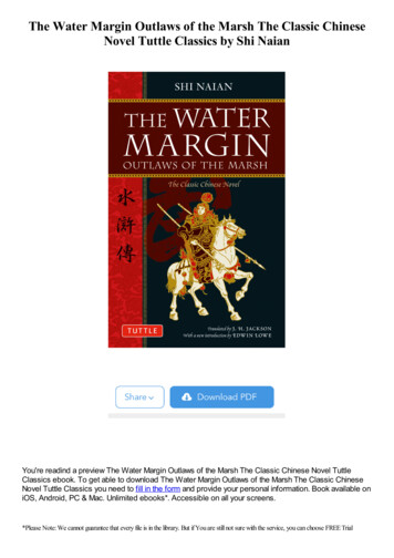 The Water Margin Outlaws Of The Marsh The Classic Chinese .