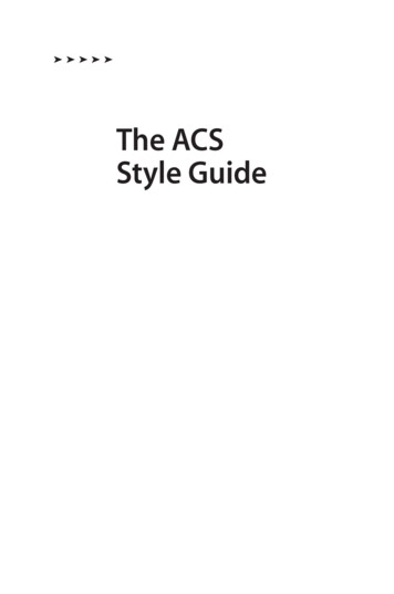 The ACS Style Guide - Indiana University Of Pennsylvania