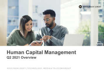Human Capital Management Q2 2021 Overview - Houlihan Lokey