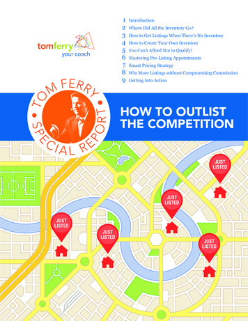 HOW TO OUTLIST THE COMPETITION - TomFerry