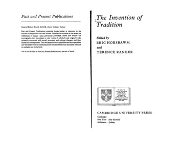 Past And Present Publications The Invention Of Tradition