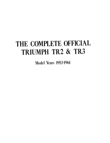 Triumph TR2, TR3, TR3A Factory Service Manual - Weebly
