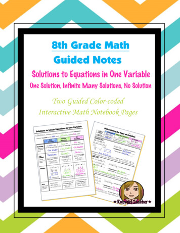 8th Grade Math Guided Notes - Paulding County School 