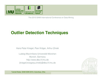 Outlier Detection Techniques - SIAM
