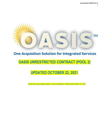 OASIS UNRESTRICTED CONTRACT (POOL 2) UPDATED OCTOBER 22, 2021 - Gdit 