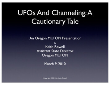 UFOs And Channeling - Oregon MUFON