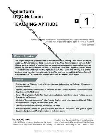 TEACHING APTITUDE - UGC-NET