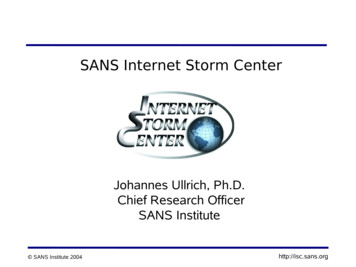 SANS Internet Storm Center - FIRST