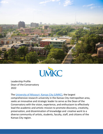 Leadership Profile University Of Missouri- Kansas City (UMKC),