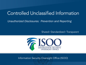 Unauthorized Disclosures: Prevention And Reporting - Archives