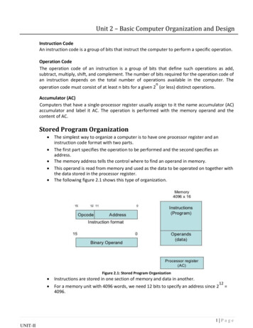 Unit 2 Basic Computer Organization And Design