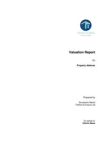 Valuation Report Template - Trafford Surveyors
