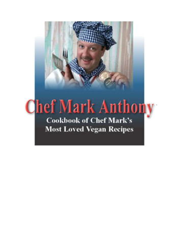 Chef Mark Anthony’s Vegan Cookbook - MANMRK
