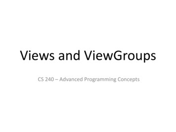 Views And ViewGroups - Brigham Young University