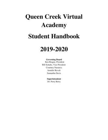 Virtual Academy Handbook - Queen Creek High School