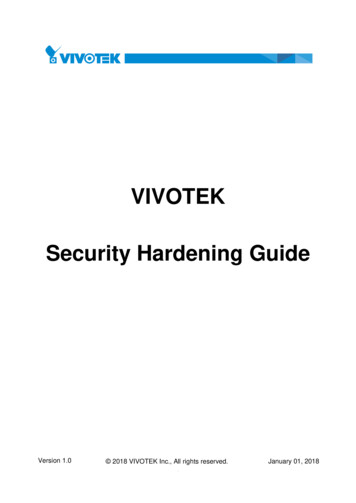 VIVOTEK Security Hardening Guide
