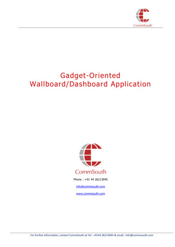 Gadget-Oriented Wallboard/Dashboard Application - Cisco