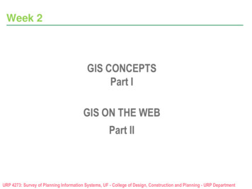 GIS CONCEPTS Part I GIS ON THE WEB Part II