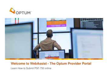 Welcome To WebAssist - The Optum Provider Portal