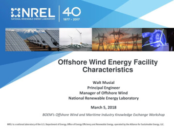 Offshore Wind Energy Facility Characteristics - BOEM