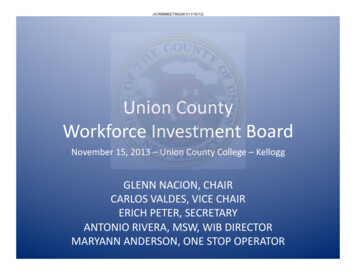 Union%County%% Workforce%InvestmentBoard%