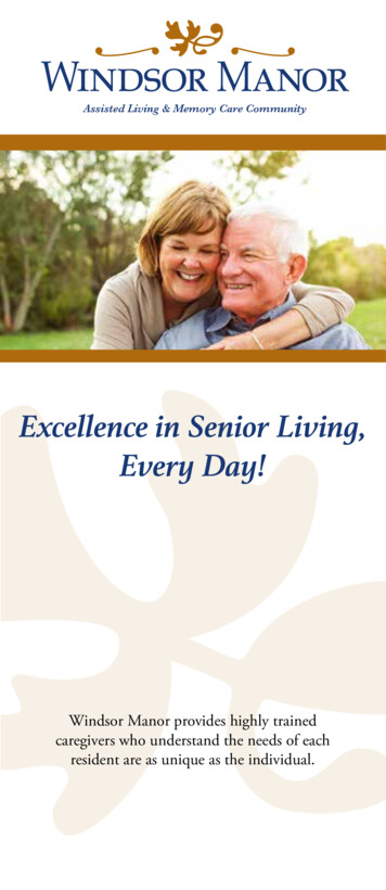 Excellence In Senior Living, Every Day! - Windsor Manor