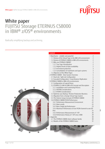 ETERNUS CS8000 In IBM Z/OS Environments - Fujitsu 