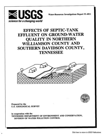 Effects Of Septic-tank Effluent On Ground-water Quality In . - Usgs