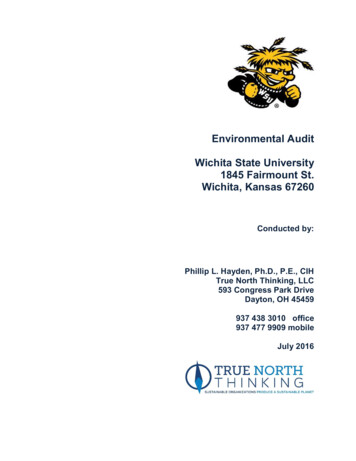 Environmental Audit Wichita State University 1845 Fairmount St. Wichita .