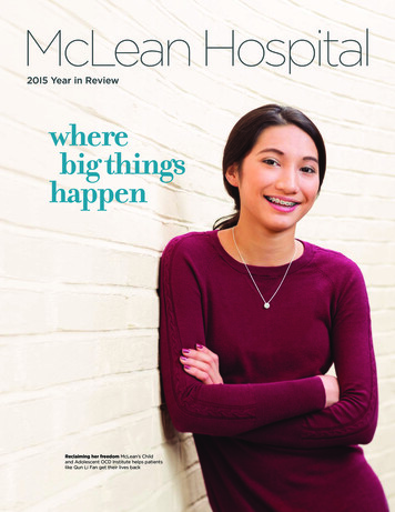 Where Big Things Happen - McLean Hospital