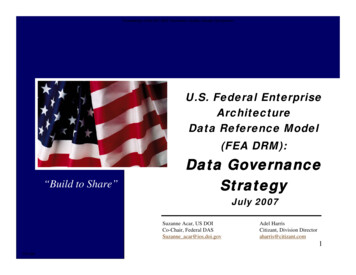 U.S. Federal Enterprise Architecture Data Reference Model (FEA DRM .