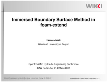 Immersed Boundary Surface Method In Foam-extend - FSB